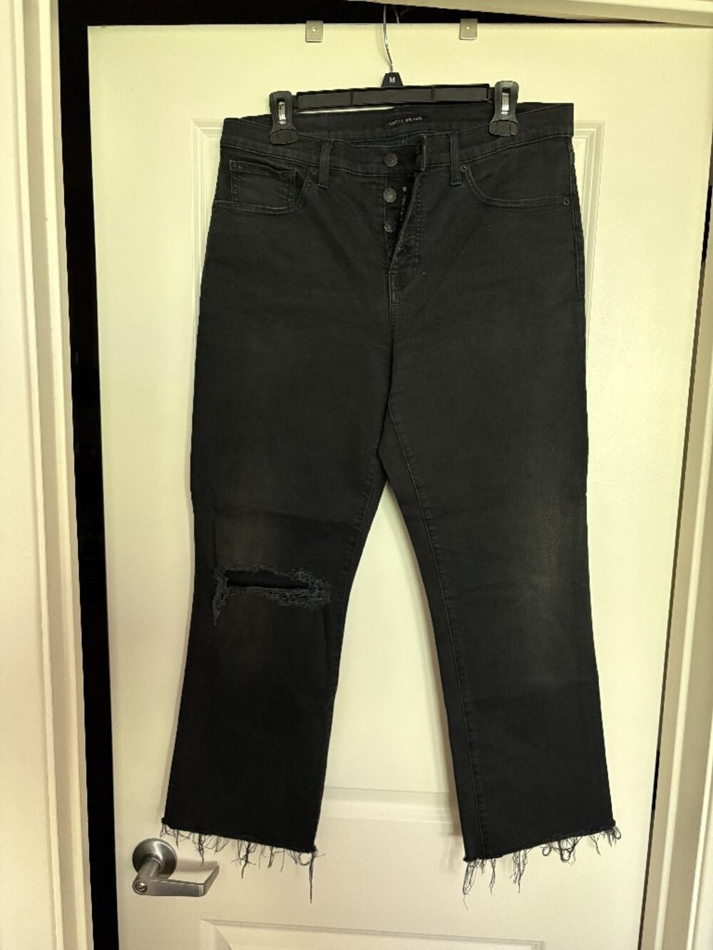 Lucky Brand, AVA Mid Rise Crop Mini Boot, Size 14, Black